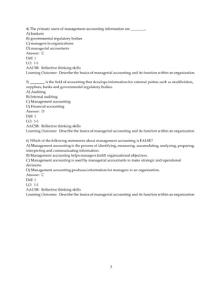 Test Bank for Introduction to Management Accounting, 16th Edition ...