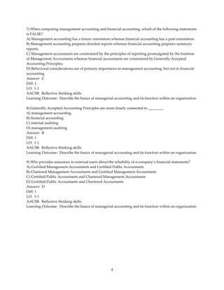 Test Bank for Introduction to Management Accounting, 16th Edition ...