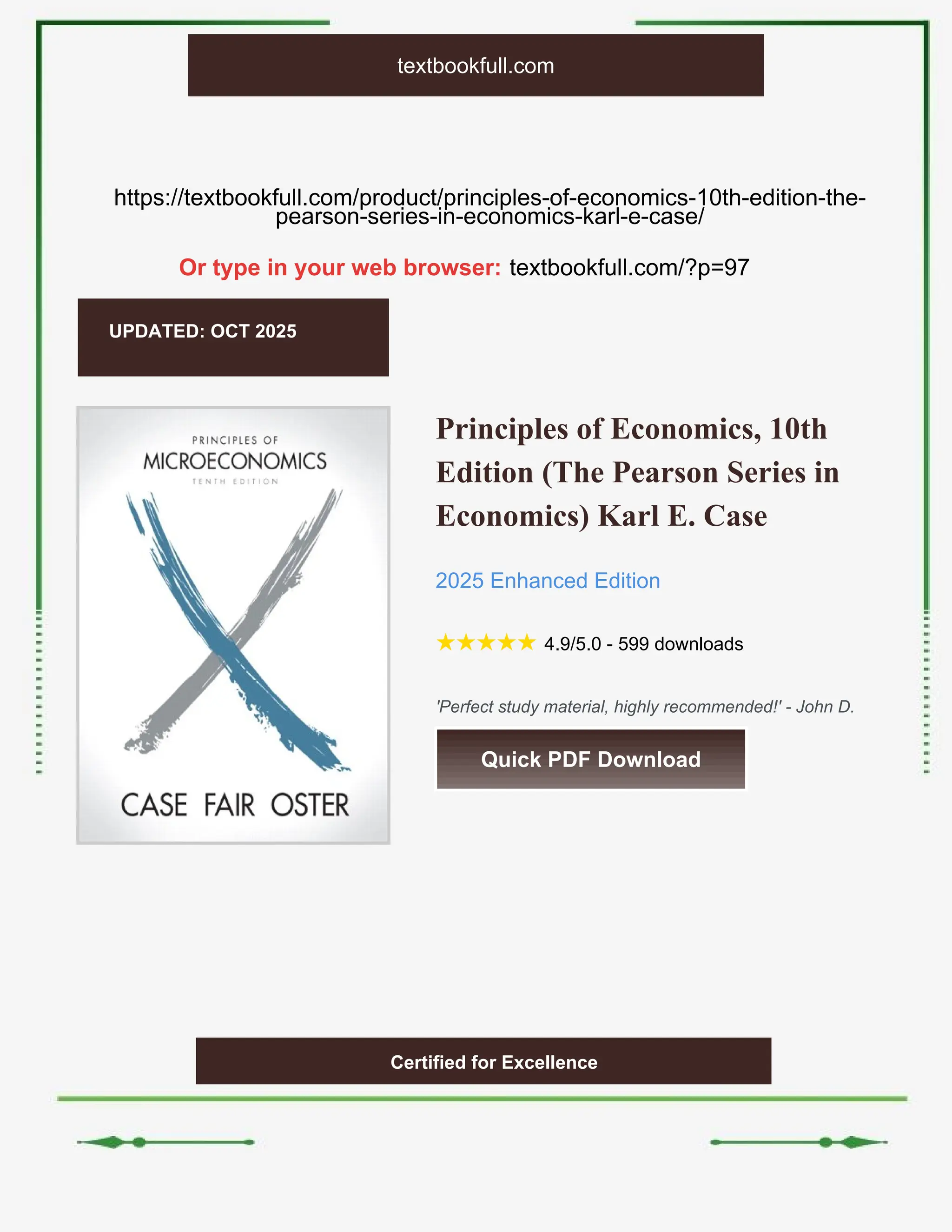 Principles of Economics, 10th Edition (The Pearson Series in