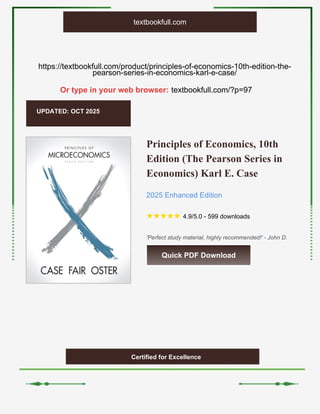 Principles of Economics, 10th Edition (The Pearson Series in