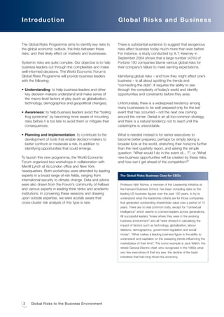 Global Risks to the Business Environment