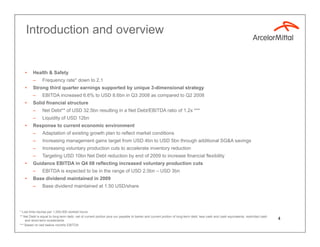 ArcelorMittal Q3 2008 results