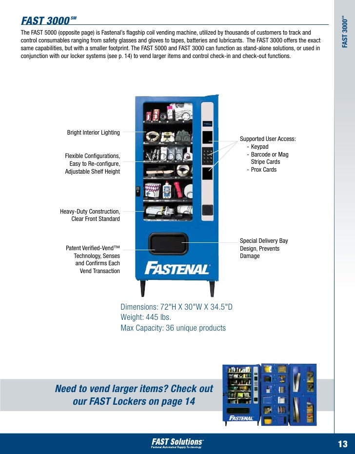 FAST Solutions "AllInclusivw Guide TO Fastenal's Vending Solutions"