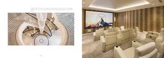-22- -23-
CINEMA ROOM:We chose racy leopard skin wallcovering in the Cinema Room to bring further
character to the story of the house. Formal home cinema seating brings ultimate comfort for film
viewing.
 