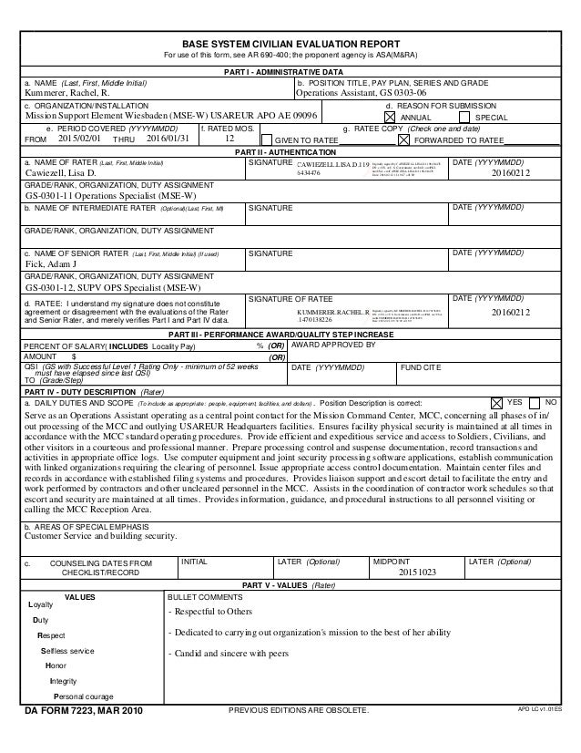 kummerer 7223 annual appraisal 2015 signed 1 senior system civilian evaluation report support form