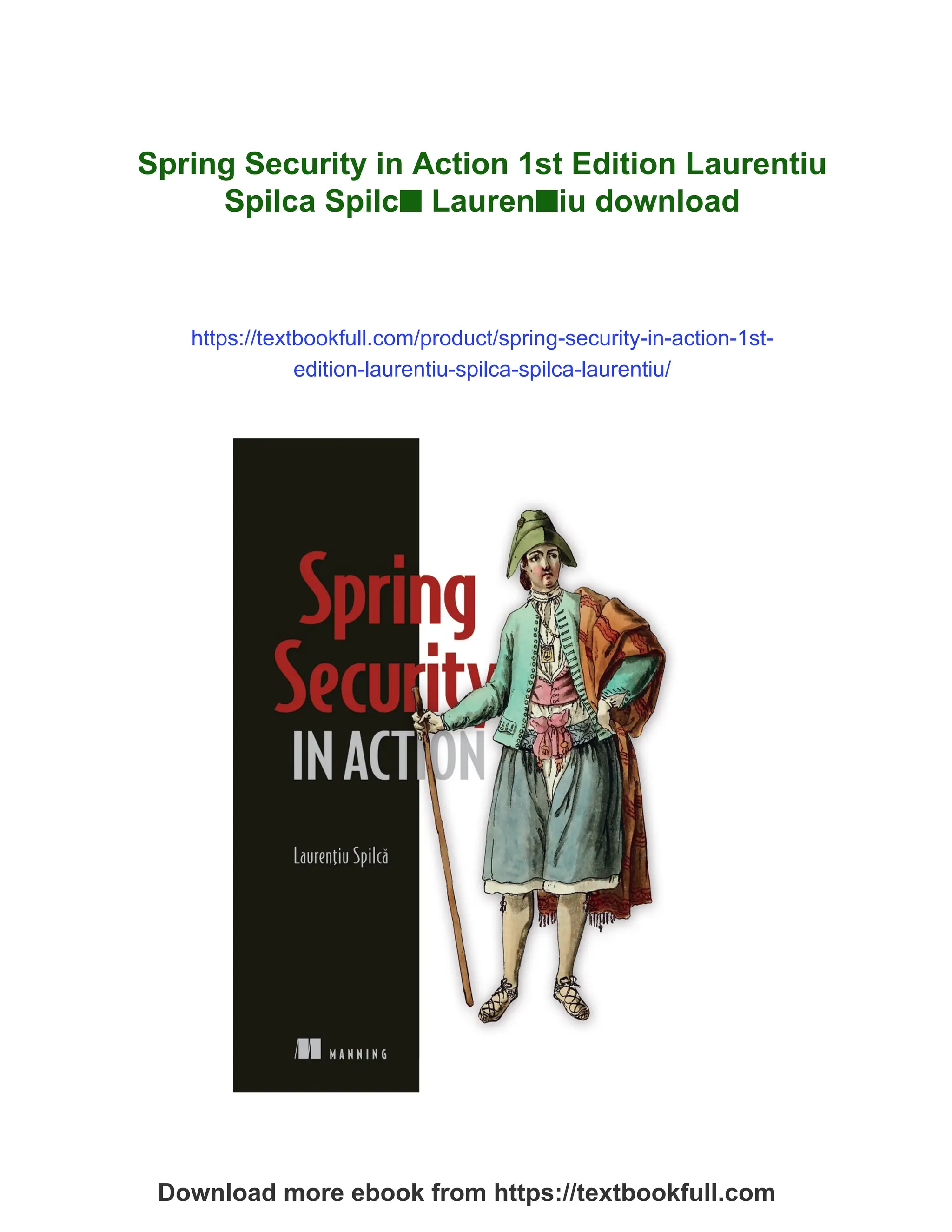 Spring Security in Action 1st Edition Laurentiu Spilca Spilcă Laurenţiu |  PDF