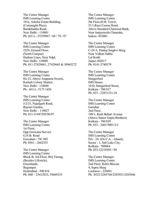 IMS_Learning_Centres | PDF