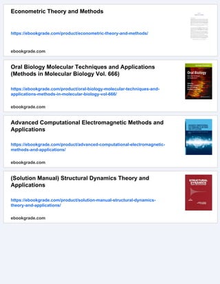 Ab initio molecular dynamics basic theory and advanced methods 1st | PDF