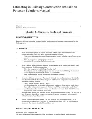 Comprehensive Guide to Estimating in Building Construction: Contracts ...