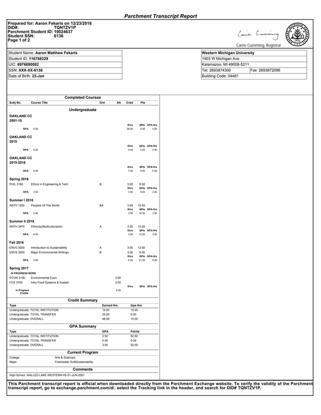 Western Michigan PDF