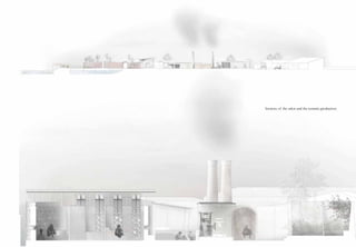 Sections of the salon and the ceramic production
 