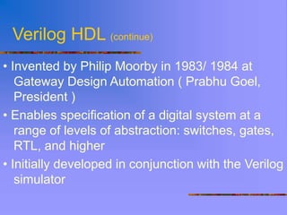 Verilog Hardware Description Language.ppt