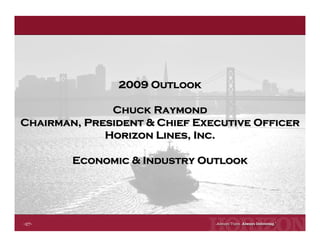 Horizon Lines Fourth Quarter 2008 Earnings Release