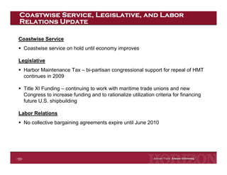 Horizon Lines Fourth Quarter 2008 Earnings Release