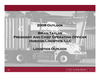 Horizon Lines Fourth Quarter 2008 Earnings Release