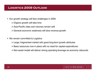 Horizon Lines Fourth Quarter 2008 Earnings Release