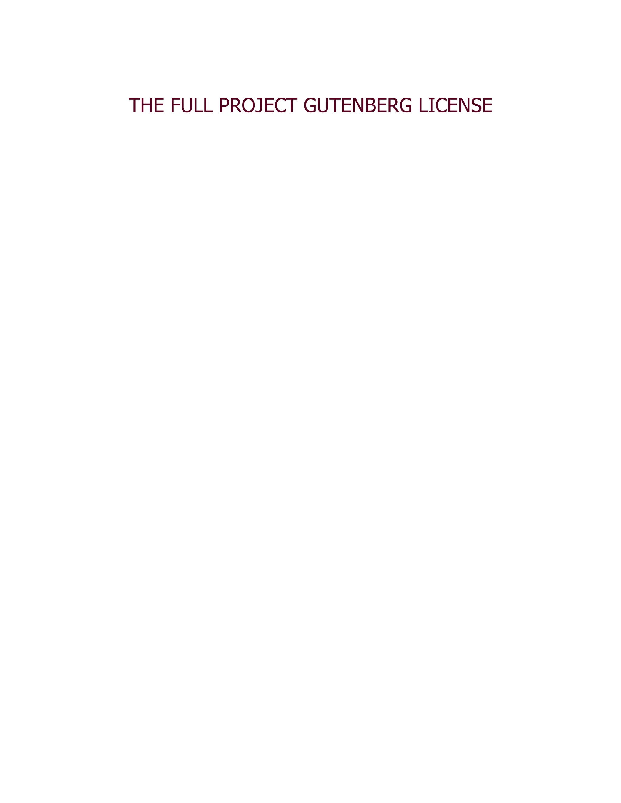 THE FULL PROJECT GUTENBERG LICENSE
 