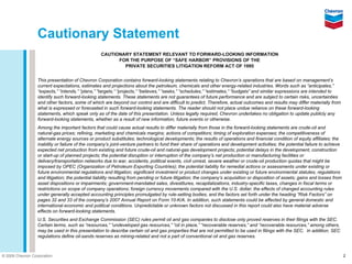 Chevron Q4 2008 earnings release