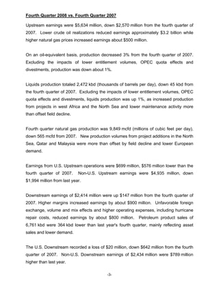 Exxon mobil 4Q 2008 earnings release