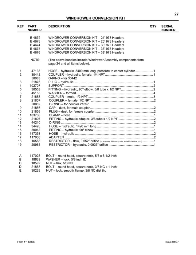 Macdon 973 hh and 974 fd parts catalog PDF