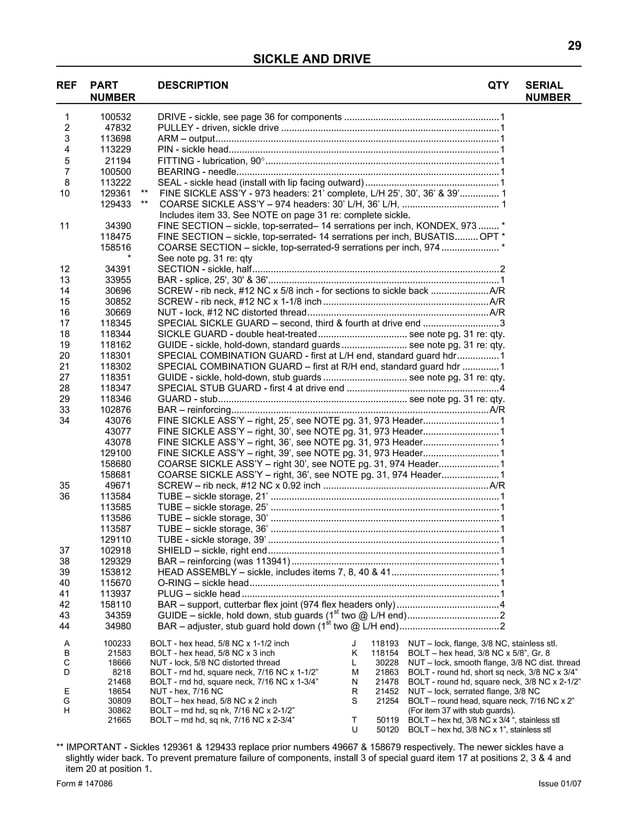 Macdon 973 hh and 974 fd parts catalog PDF