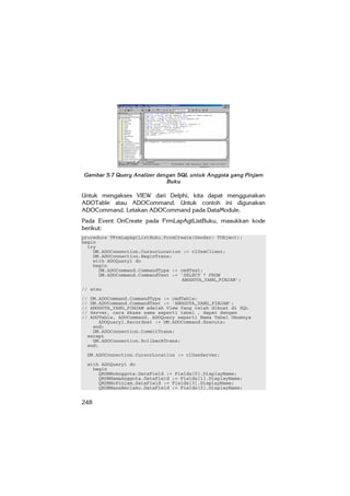 Pemrograman Delphi dgn SQL Server | PDF
