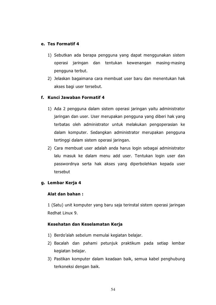 Kegiatan 9 Test Formatif Kunci Jawaban Administrasi Server Jaringan Ilmusosial Id