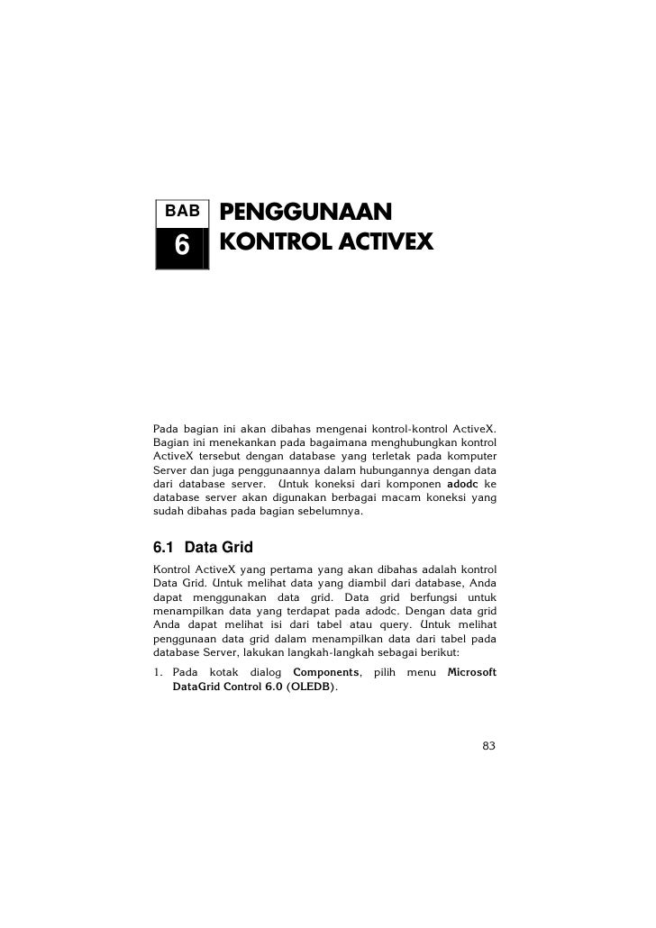 Pemrograman pada Jaringan Komputer dengan Visual Basic 6.0