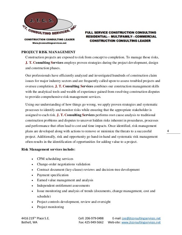 03 CONSTRUCTION OWNERS REP INFORMATION