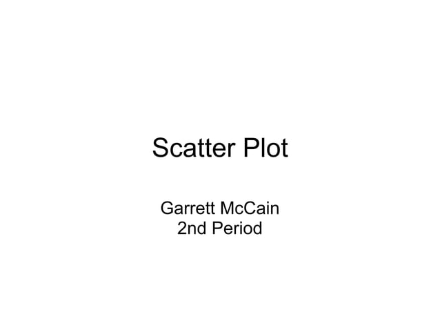 Scatter Plot | PPT