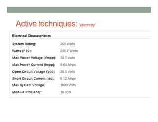 Active techniques: ”electricity”
 