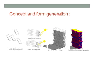 Concept and form generation :
 