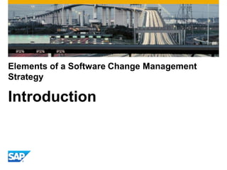 Elements of a Software Change Management
Strategy
Introduction
 