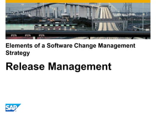 Elements of a Software Change Management
Strategy
Release Management
 