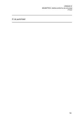 UNIDAD 12
                            GRAMÁTICA: Análisis sintáctico de oraciones
                                                                3º ESO


________________________________________________________

O. de posibilidad:
________________________________________________________




                                                                   Nú
                                                                   me
 