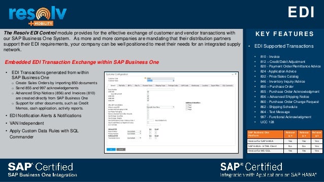 sap business one edi sap business one edi