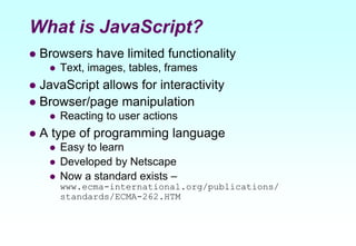 Introduction to JavaScript | PPT