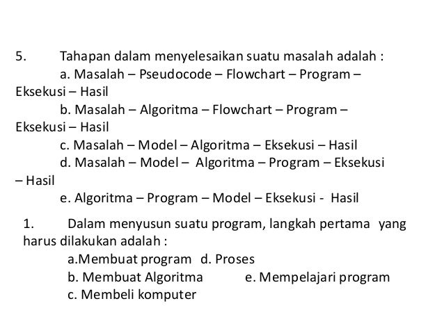 Soal Latihan Logika Algoritma Semester1 Soal Latihan Logika Algoritma Semester1