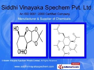 Manufacturer & Supplier of Chemicals




© Siddhi Vinayaka Spechem Private Limited, All Rights Reserved


              www.siddhivinayakaspechem.com
 