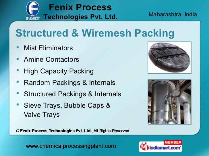 Mass Transfer Equipment by Fenix Process Technologies Pvt. Ltd., Pune