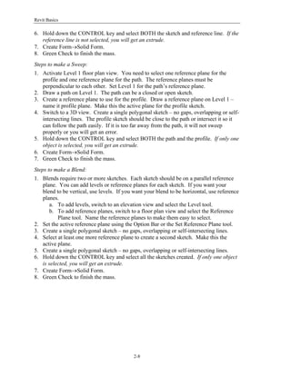 revit architecture basics | PDF