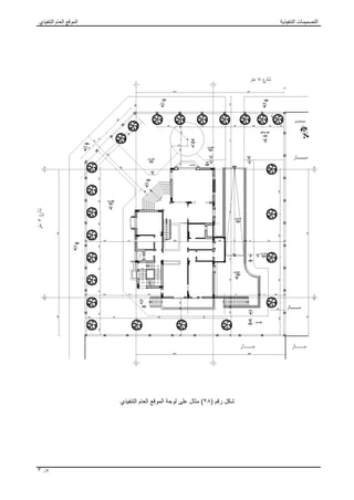 ‫اﻟﺘﻨﻔﯿﺬﯾﺔ‬ ‫اﻟﺘﺼﻤﯿﻤﺎت‬‫اﻟﺘﻨﻔﯿﺬﯾﺔ‬ ‫اﻷﻓﻘﯿﺔ‬ ‫اﻟﻤﺴﺎﻗﻂ‬
٢-٥
‫ﺭﺍﺑﻌﺎ‬:‫ﺍﻟﺘﻨﻔﻴﺬﻱ‬ ‫ﺍﻷﻓﻘﻲ‬ ‫ﺍﳌﺴﻘﻂ‬ ‫ﻟﻮﺣﺔ‬ ‫ﺑﻴﺎﻧﺎﺕ‬‫ﺍﳌﺴﻘﻂ‬ ‫ﺭﺳﻢ‬ ‫ﻣﻨﻄﻘﺔ‬ ‫ﺧﺎﺭﺝ‬
٧–‫واﻟﺸﺒﺎﺑﯿﻚ‬ ‫اﻷﺑﻮاب‬ ‫ﻧﻤﺎذج‬ ‫ﺟﺪاول‬
ΎѧѧϤϧϝϭ΍ΪѧѧΟήѧѧΒΘόΗΝΫΔϘΑΎδѧѧϟ΍ΔѧѧϳάϴϔϨΘϟ΍ΕΎѧѧΣϮϠϟ΍ΔѧѧϋϮϤΠϤϟΔѧѧϠϤϜϤϟ΍ΕΎѧѧϣϮϠόϤϟ΍ϦѧѧϣϚϴΑΎΒθѧѧϟ΍ϭΏ΍ϮѧѧΑϷ΍
ϴϔϨΘϟ΍ϲϘϓϷ΍ς ϘδϤϟ΍ΔΣϮϟϲϓϊ ο ϮΗϭϱάΩ΍Ϊѧϋ΃ϭΕΎѧγΎϘϣϭω΍Ϯѧϧ΃ϭΕΎϔѧλ ΍ϮϣΪѧϳΪΤΗϦѧϜϤϳΎѧϬϟϼΧϦϤϓ
‫اﻟﻤﺨﺘﻠﻔﺔ‬ ‫اﻟﻔﺘﺤﺎت‬)‫وﺷﺒﺎﺑﯿﻚ‬ ‫أﺑﻮاب‬ ‫ﻣﻦ‬(‫ﻣﻨﮭﺎ‬ ‫ﻟﻜﻞ‬ ‫اﻟﺘﻘﺪﯾﺮﯾﺔ‬ ‫اﻟﺘﻜﻠﻔﺔ‬ ‫ﺗﺤﺪﯾﺪ‬ ‫إﻣﻜﺎﻧﯿﺔ‬ ‫وﻛﺬﻟﻚ‬.
‫ﻛﻞ‬ ‫وﯾﻨﻘﺴﻢ‬‫واﻟﺸﺒﺎﺑﯿﻚ‬ ‫اﻷﺑﻮاب‬ ‫ﻧﻤﺎذج‬ ‫ﺟﺪاول‬ ‫ﻣﻦ‬ ‫ﺟﺪول‬‫ﻛﺎﻟﺘﺎﻟﻲ‬ ‫رﺋﯿﺴﯿﮫ‬ ‫ﺧﺎﻧﺎت‬ ‫ﺳﺘﺔ‬ ‫إﻟﻰ‬ ‫ﻣﻨﮭﺎ‬:
ϰѧѧϟϭϷ΍ΔѧѧϧΎΨϟ΍–ΰѧѧϣήϟ΍(Symbol)ΎѧѧϬϴϓϊ π ѧѧϳϭΝΫϮѧѧϤϧΰѧѧϣέΏΎѧѧΒϟ΍ϭ΃ϙΎΒθѧѧϟ΍ϮѧѧϫΎѧѧϤϟΎѧѧϘΒρ
‫اﻷﻓﻘﻲ‬ ‫ﺑﺎﻟﻤﺴﻘﻂ‬ ‫ﻣﻮﺟﻮد‬.
‫اﻟﺜﺎﻧﯿﺔ‬ ‫اﻟﺨﺎﻧﺔ‬–‫اﻟﻌﺪد‬(Number):‫اﻟﻤﺒﻨﻰ‬ ‫ﻛﻞ‬ ‫ﻓﻲ‬ ‫اﻟﻤﻮﺟﻮدة‬ ‫اﻟﻨﻤﻮذج‬ ‫ھﺬا‬ ‫أﻋﺪاد‬ ‫ﻓﯿﮭﺎ‬ ‫وﯾﻀﻊ‬.
ΔѧѧΜϟΎΜϟ΍ΔѧѧϧΎΨϟ΍–ΕΎѧѧγΎϘϤϟ΍(Dimensions)ΝΫΎѧѧϤϧΔѧѧϟΎΣϲѧѧϓϦϴΘϴϋήѧѧϓϦϴΘϧΎѧѧΧϰѧѧϟ·ϢδѧѧϘϨΗϭ
ΣϲϓΙ ϼΛϭΏ΍ϮΑϷ΍ϭ΃ΏΎѧΒϟ΍ν ήѧϋα ΎѧϘϣϰϟϭϷ΍Δϴϋήϔϟ΍ΔϧΎΨϟ΍ϲϓΐ ΘϜϳϚϴΑΎΒθϟ΍ΝΫΎϤϧΔϟΎ
ϙΎΒθϟ΍ˬϙΎΒθϟ΍ϭ΃ΏΎΒϟ΍ωΎϔΗέ΍ΔϴϧΎΜϟ΍Δϴϋήϔϟ΍ΔϧΎΨϟ΍ϲϓϭˬΪѧΟϮΗϲѧϬϓΔΜϟΎΜϟ΍Δϴϋήϔϟ΍ΔϧΎΨϟ΍Ύϣ΃
‫اﻟﺸﺒﺎك‬ ‫ﺟﻠﺴﺔ‬ ‫ارﺗﻔﺎع‬ ‫ﻓﯿﮭﺎ‬ ‫وﯾﻮﺿﻊ‬ ،‫ﻓﻘﻂ‬ ‫اﻟﺸﺒﺎﺑﯿﻚ‬ ‫ﺟﺪاول‬ ‫ﻓﻲ‬.
ΔѧѧόΑ΍ήϟ΍ΔѧѧϧΎΨϟ΍–ωϮѧѧϨϟ΍(Type)ϴϓϊ ѧѧο ϮϳϭΔѧѧϛήΤϟ΍ΔѧѧϴΣΎϧϦѧѧϣϙΎΒθѧѧϟ΍ϭ΃ΏΎѧѧΒϟ΍ΔѧѧϴϋϮϧΎѧѧϬ
)‫ﻣﻔﺼﻠﻲ‬‫ﻣﺮوﺣﺔ‬ ،‫ﻣﻨﺰﻟﻖ‬ ،،،‫ﻣﻨﻄﺒﻖ‬...‫اﻟﺦ‬.(
‫اﻟﺨﺎﻣﺴﺔ‬ ‫اﻟﺨﺎﻧﺔ‬–ΕΎϔѧλ ΍ϮϤϟ΍(Specifications)ΏΎѧΒϠϟΔϴѧγΎγϷ΍ΕΎϔѧλ ΍ϮϤϟ΍ΎѧϬϴϓϊ ѧο Ϯϳϭ
ϙΎΒθϟ΍ϭΎϬϨϣωϮϨμ Ϥϟ΍ΔϣΎΨϟ΍ 
