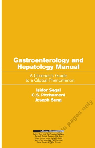 Segal Reporting Guide.pdf New Book: Gastroenterology and Hepatology A Manual, Isidor Segal | PDF