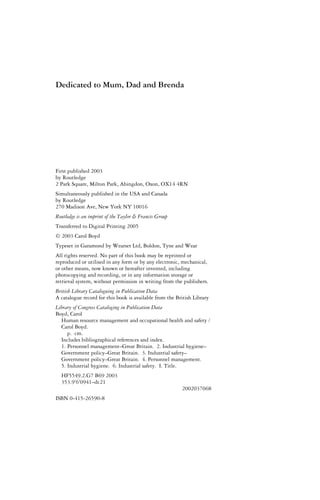 Contents
List of tables vi
Preface vii
Acknowledgements viii
List of abbreviations ix
PART I
Mapping the OHS landscape 1
1...