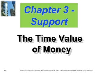 3b.1 Van Horne and Wachowicz, Fundamentals of Financial Management, 13th edition. © Pearson Education Limited 2009. Created by Gregory Kuhlemeyer.
Chapter 3 -
Support
The Time Value
of Money
 