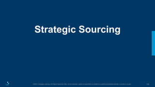108
©2021 Cengage Learning. All Rights Reserved. May not be scanned, copied or duplicated, or posted to a publicly accessible website, in whole or in part.
Strategic Sourcing
 