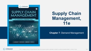 152
©2021 Cengage Learning. All Rights Reserved. May not be scanned, copied or duplicated, or posted to a publicly accessible website, in whole or in part.
Supply Chain
Management,
11e
Chapter 7: Demand Management
©2021 Cengage Learning. All Rights Reserved. May not be scanned, copied or duplicated, or posted to a publicly accessible website, in whole or in part.
 