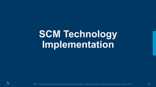 395
©2021 Cengage Learning. All Rights Reserved. May not be scanned, copied or duplicated, or posted to a publicly accessible website, in whole or in part.
SCM Technology
Implementation
 