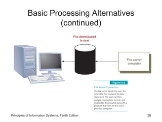 Basic Processing Alternatives
(continued)

Principles of Information Systems, Tenth Edition

28

 