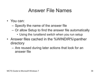 Guide To Windows 7 - Installing Windows 7 | PPT